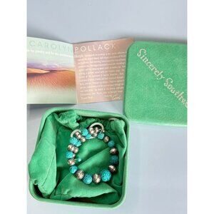 Carolyn Pollack Sterling 925 Turquoise Bracelet Signed Boxed Sincerly Southwest